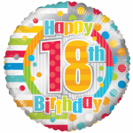 product image Ronde ballon 'Happy 18th birthday'